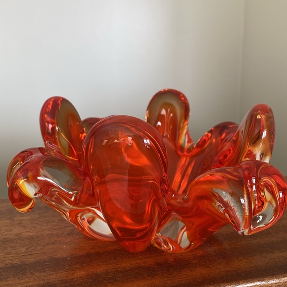 Glass Art Dish Exc Condition - Picture 4 of 8